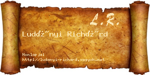 Ludányi Richárd névjegykártya