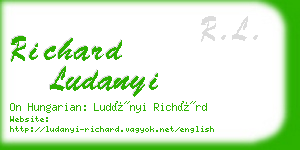 richard ludanyi business card